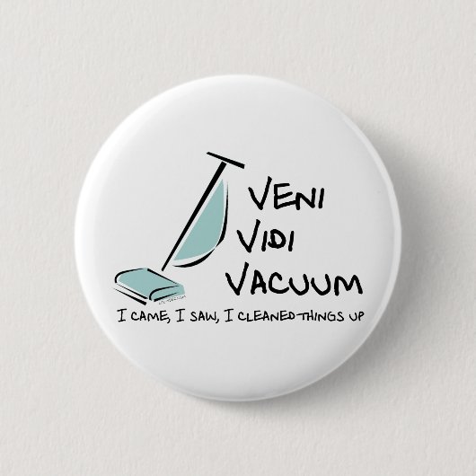 Veni Vidiの真空 缶バッジ (正面)