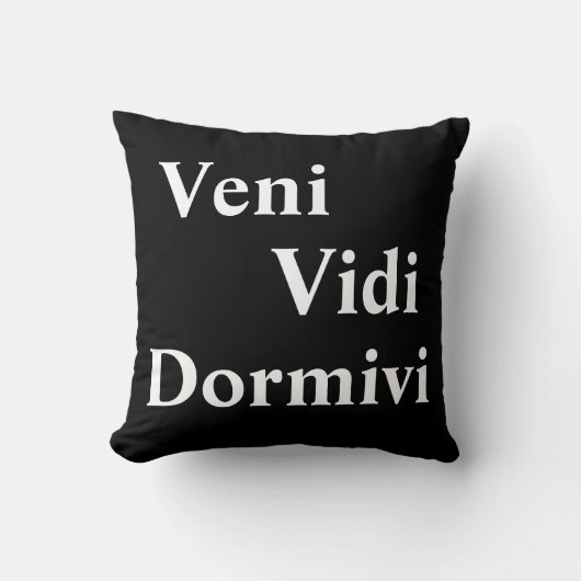 Veni Vidi Dormivi私来は眠っているのを見た クッション (正面)