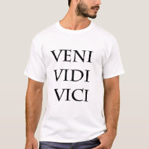 Veni Vidi Vici ラテン文字Tシャツ
