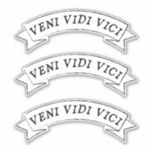 VENI VIDI VICI - 我が来たり我が見たり我が征したり Vinyl シール (正面)