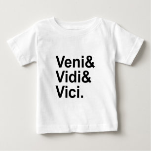 Veni Vidi Vici   我が来たり、見たり、征服せり カエサル ベビーTシャツ