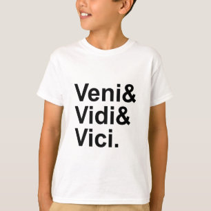 Veni Vidi Vici 我が来たり、見たり、征服せり カエサル Tシャツ