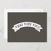 VENI VIDI VICI – 私は私が征服し来たのを見た ポストカード (正面/裏面)