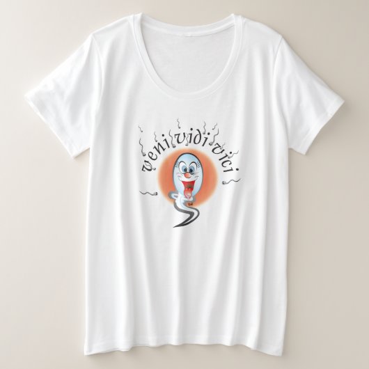 Veni Vidi Vici Bald Mami T-Shirt プラスサイズTシャツ (デザイン正面)