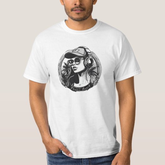 Venice Beach Boy Girl Baseballmütze Sonnenbrille  Tシャツ (正面)