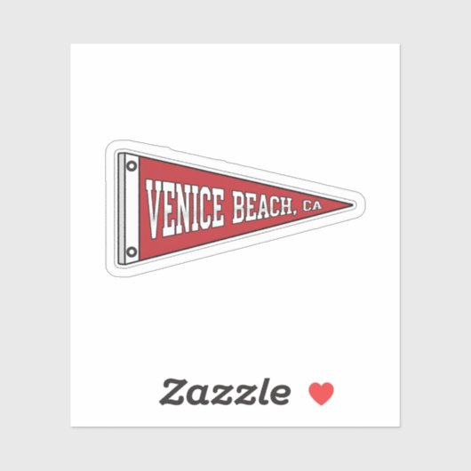 Venice Beach, CA pennant シール (シート)