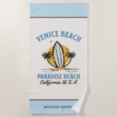 Venice Beach California Paradise Beach ビーチタオル (正面)