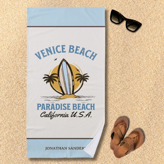 Venice Beach California Paradise Beach ビーチタオル