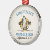 Venice Beach California Paradise Beach メタルオーナメント (左)