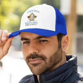 Venice Beach California Retro Surf Design キャップ