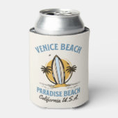 Venice Beach California Retro Surf Design 缶クーラー (缶正面)