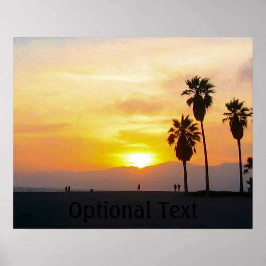 Venice Beach California Sunset Souvenir ポスター (正面)