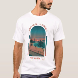 Venice Beach Los Angeles Love Sandy Feet Tシャツ