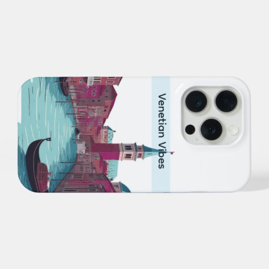Venice Blue Drift Modern Cool Aesthetic Phone Case iPhoneケース (裏面横)