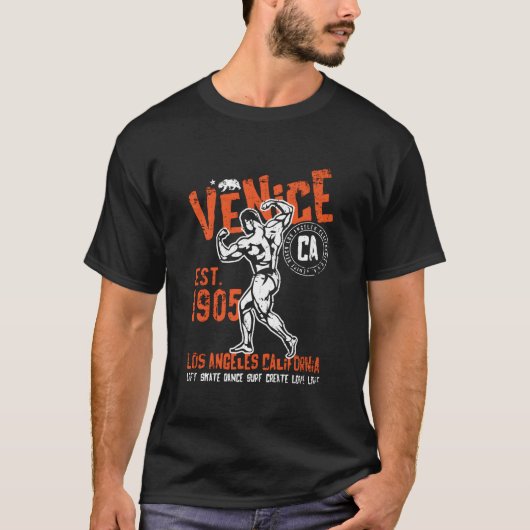 Venice Est 1905 California Distressed Tシャツ (正面)