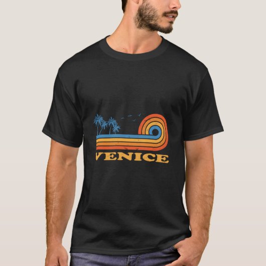 Venice Florida Summer Fl Tropical Us Cities Floral Tシャツ (正面)