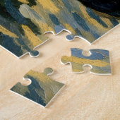 Venice Gondola Gold Van Gogh Style Art Puzzle ジグソーパズル (側面)