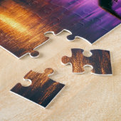 Venice Gondola Grand Canal Romantic Italy Night ジグソーパズル (側面)