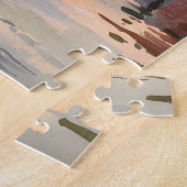 Venice Gondola Ride Watercolor Canal Colorful ジグソーパズル (側面)