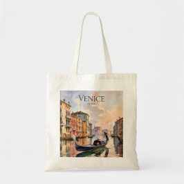 Venice Gondola Ride Watercolor Canal Colorful トートバッグ