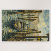 Venice Gondola Van Gogh Style Mosaic Art Puzzle ジグソーパズル (横)