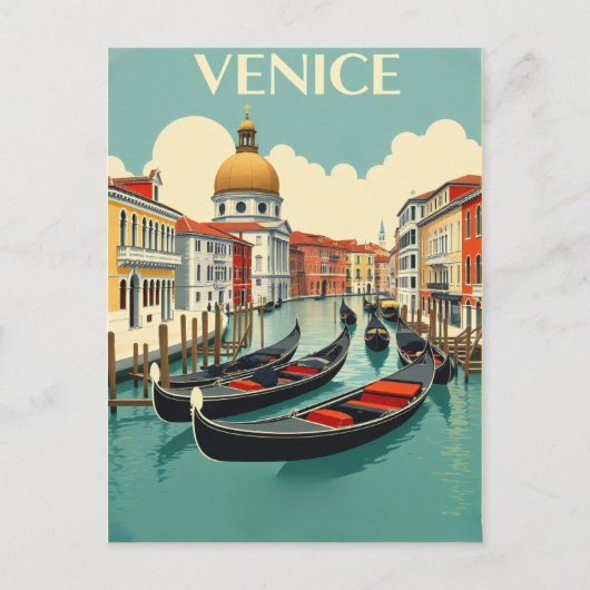 Venice Gondolas - Vintage Travel ポストカード (正面)
