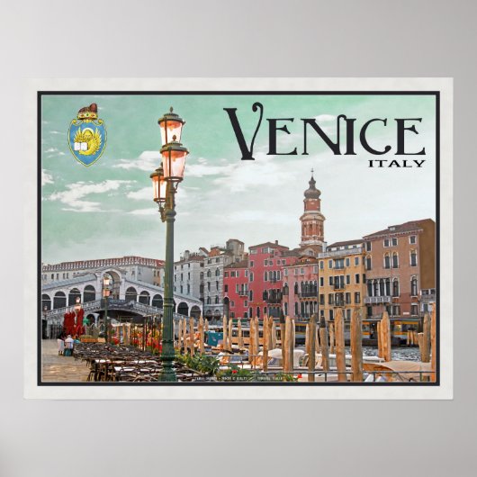 Venice - Grand Canal and Rialto Bridge ポスター (正面)