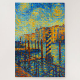 Venice Grand Canal Starry Night Art Puzzle ジグソーパズル