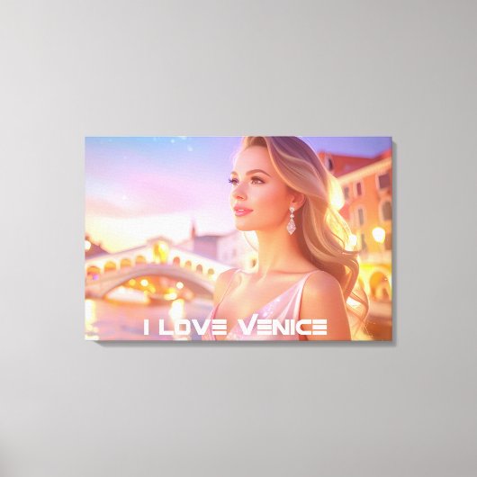 VENICE - I LOVE VENICE - キャンバスプリント (正面)