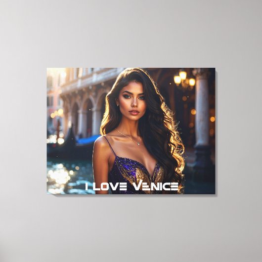 VENICE - I LOVE VENICE キャンバスプリント (正面)