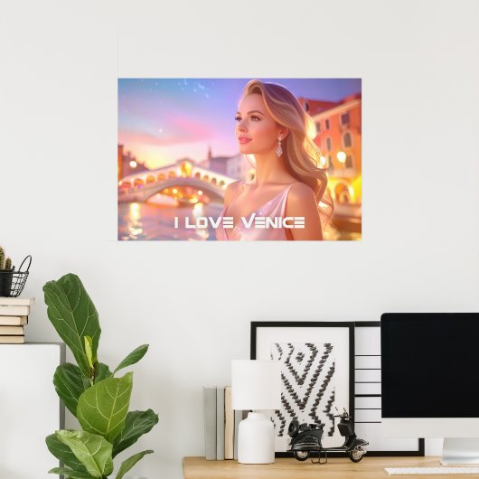VENICE - I LOVE VENICE - ポスター (ホームオフィス)
