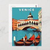 Venice Italy Gondola Canal Vintage ポストカード (正面/裏面)