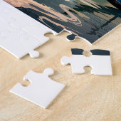 Venice Italy Gondola Canal Watercolor Retro Travel ジグソーパズル (側面)