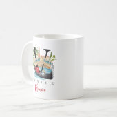 Venice Italy Monogram Letter V Personalized Gift コーヒーマグカップ (正面左)