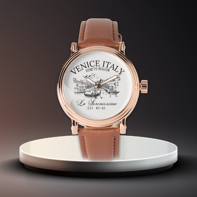 Venice Italy Old Landscape 腕時計 (クリエイターアップロード済み)