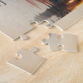 Venice Italy Rialto Bridge Vintage Twilight Rustic ジグソーパズル (側面)