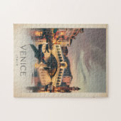 Venice Italy Rialto Bridge Vintage Twilight Rustic ジグソーパズル (横)