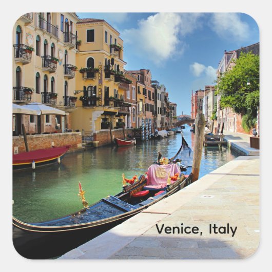 Venice, Italy, scenic photograph, スクエアシール (正面)