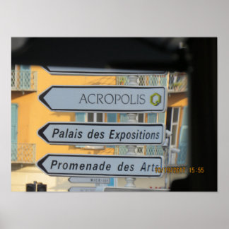 Venice Italy Street Signs ポスター