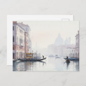 Venice Italy Travel Souvenir Watercolor ポストカード (正面/裏面)