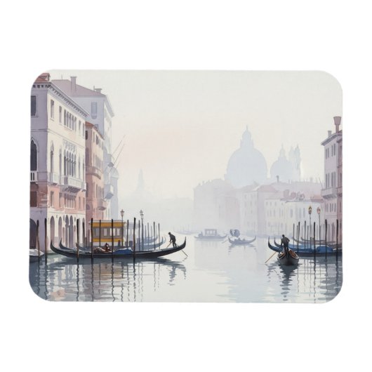 Venice Italy Travel Souvenir Watercolor マグネット (横)