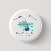 Venice Italy Vacation Souvenir 缶バッジ (正面)
