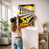 Venice Italy Vintage Retro Geometric Art Poster ポスター