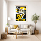 Venice Italy Vintage Retro Geometric Art Poster ポスター