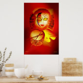 Venice Moon Drummer Poster ポスター (キッチン)