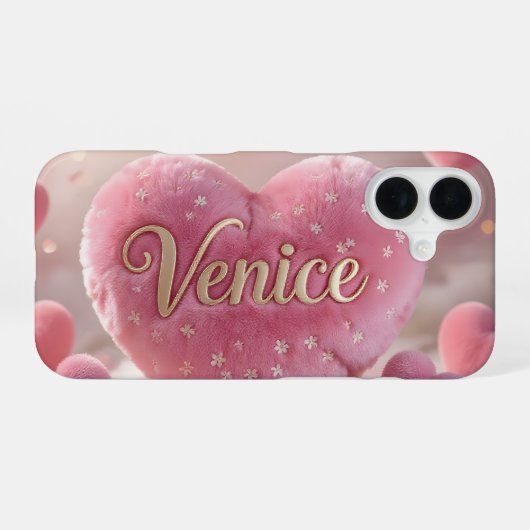 Venice - Personalized Hoodie – Gift for Her iPhone 16ケース (裏面横)