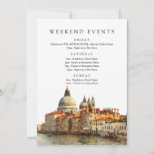 Venice Skyline Watercolor Birthday Weekend 招待状 (裏面)