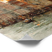 Venice Skyline Wedding Welcome Sign ポスター (角)