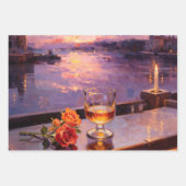 Venice Sunset Whiskey & Roses ラッピングペーパーシート (正面3)