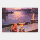Venice Sunset Whiskey & Roses ラッピングペーパーシート (正面)